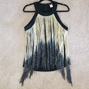 Black and gold top